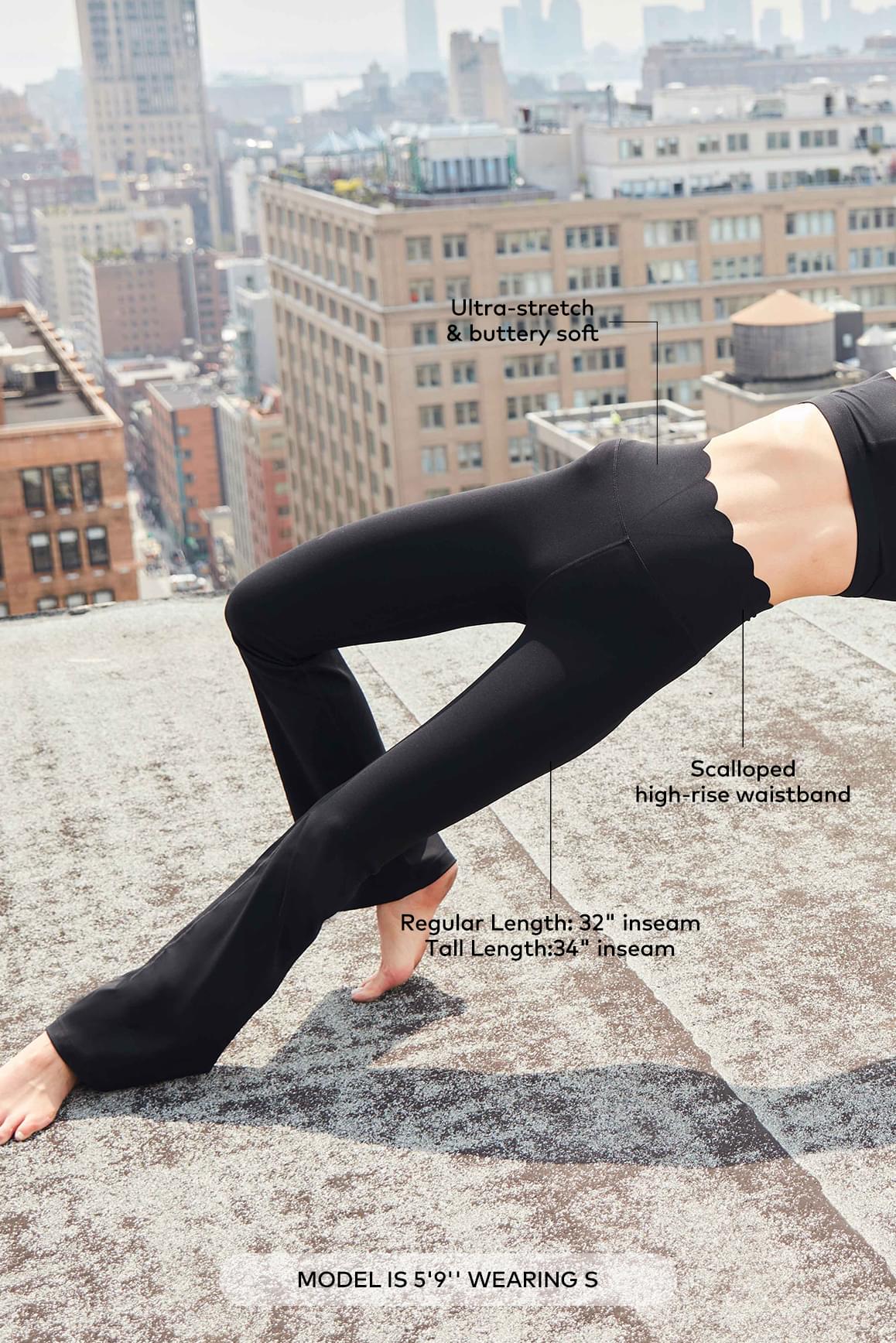 High-Waist Flare Legging - WISKIIWS223blackM