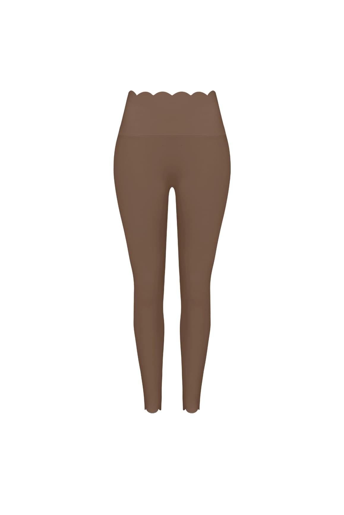 High-Waist Scallop Scrunch Legging - WISKII - Leggings