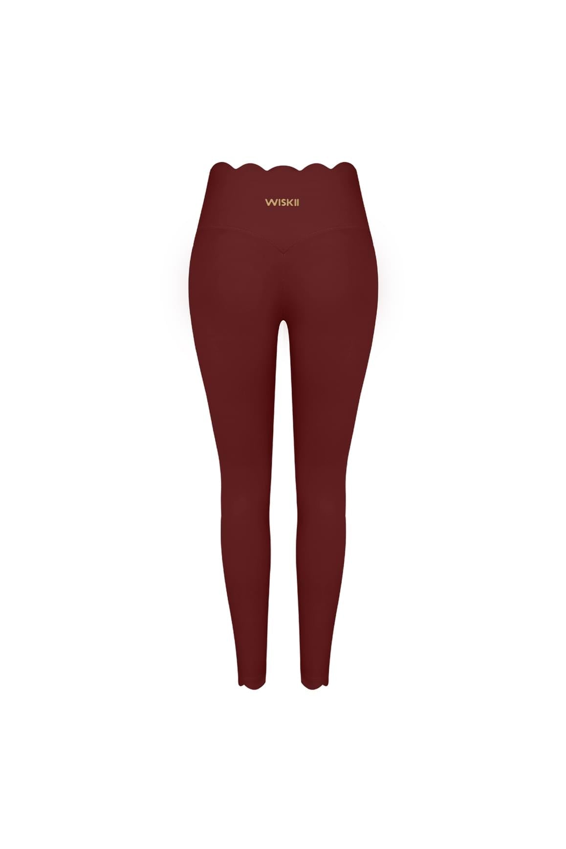High-Waist Scallop Scrunch Legging - WISKII - Leggings