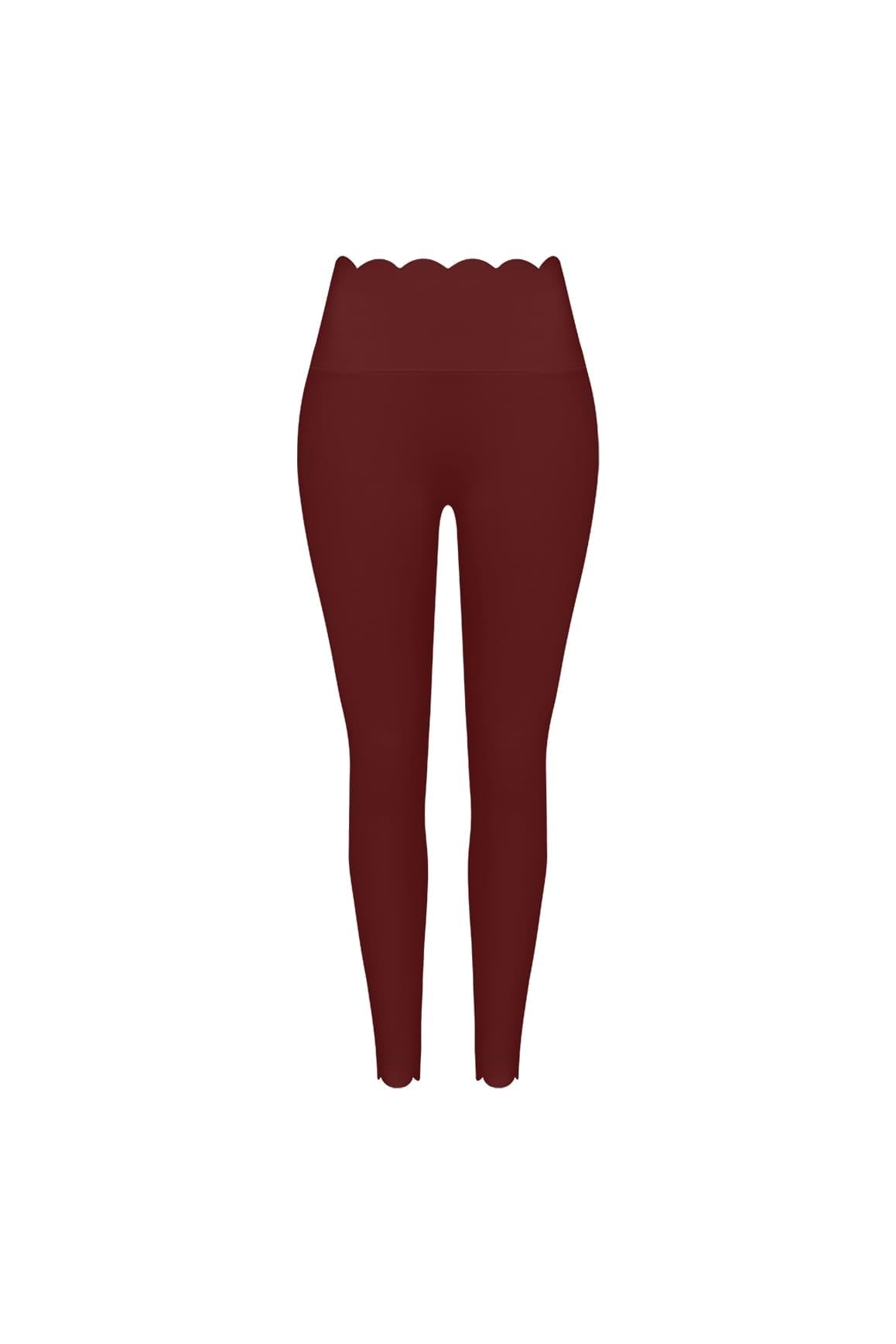 High-Waist Scallop Scrunch Legging - WISKII - Leggings