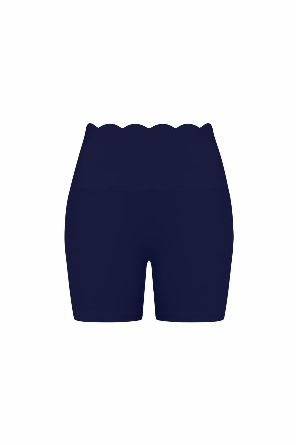High-Waist Scallop Scrunch Short - WISKIIWS559midnightblueS