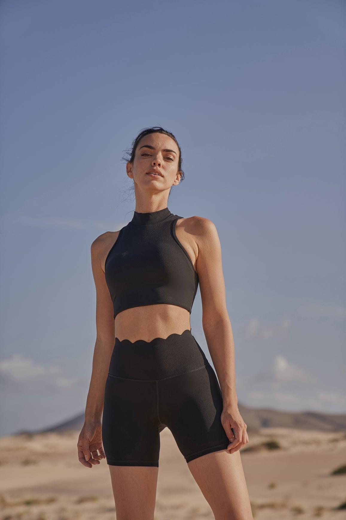 High-Waist Sculpting Biker Short - WISKIIWS205DblackS