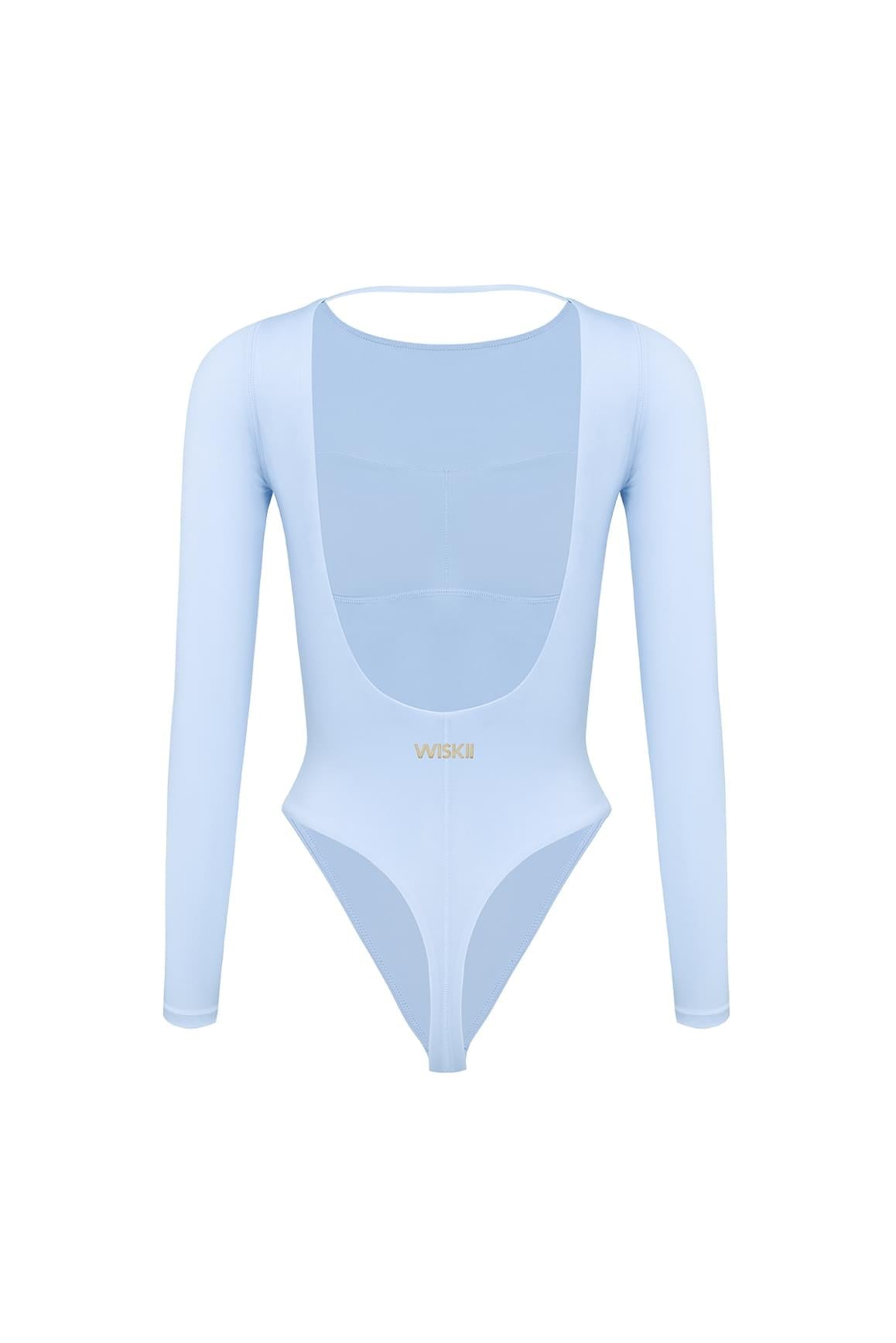 Long Sleeve Open Back Bodysuit - WISKIIWS524heavenlyblueS