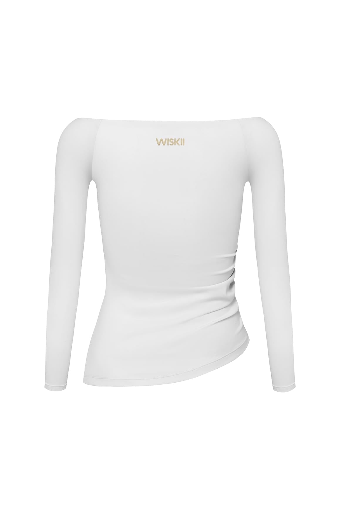 Long Sleeve Ruched Off-Shoulder Top - WISKII - Shirts & Tops