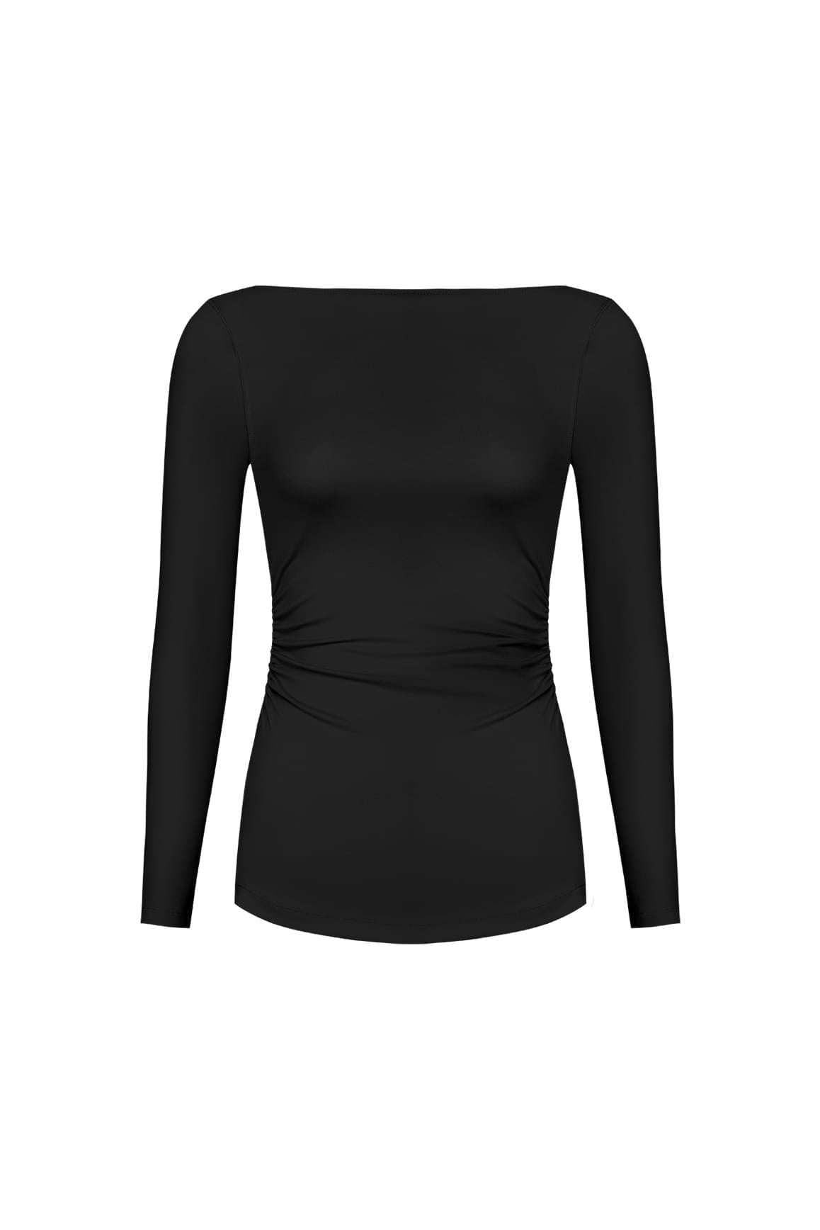 Long Sleeve V-Back Top - WISKIIWS507blackS