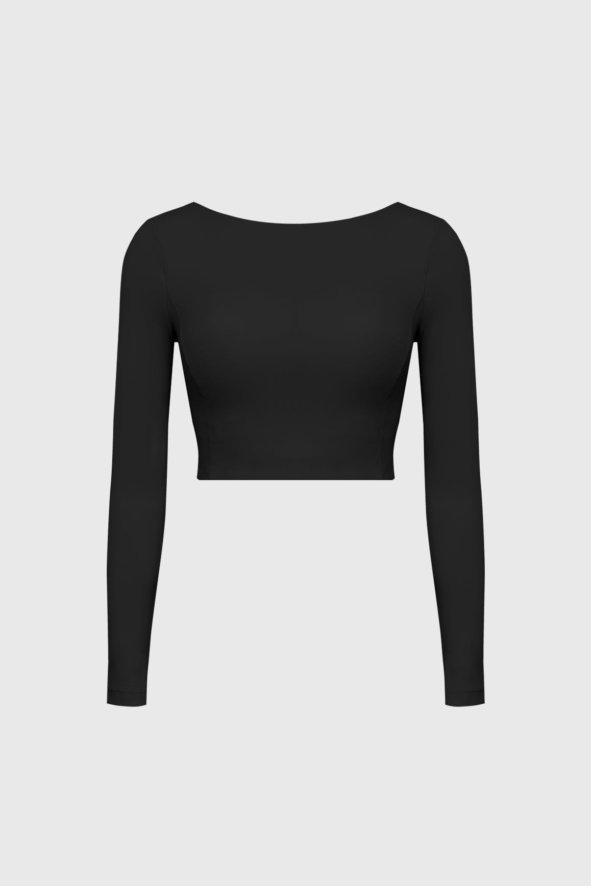Poise Split-Back Long Sleeve Crop Top - WISKII - Crop Tops