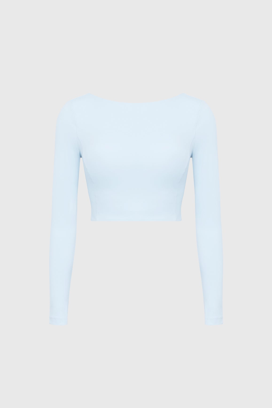 Poise Split-Back Long Sleeve Crop Top - WISKII - Crop Tops