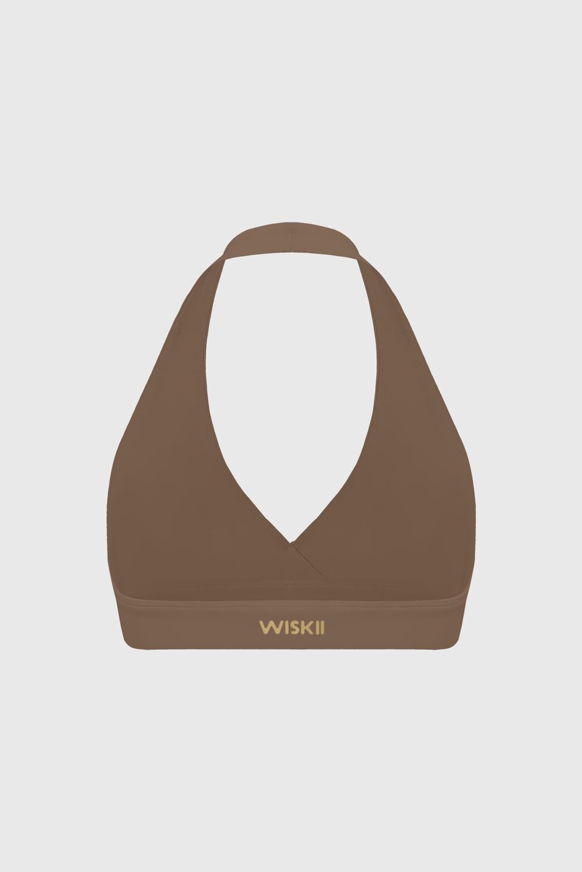 Ripple Ruched Halter Bra - WISKIIWS695deserttruffleS