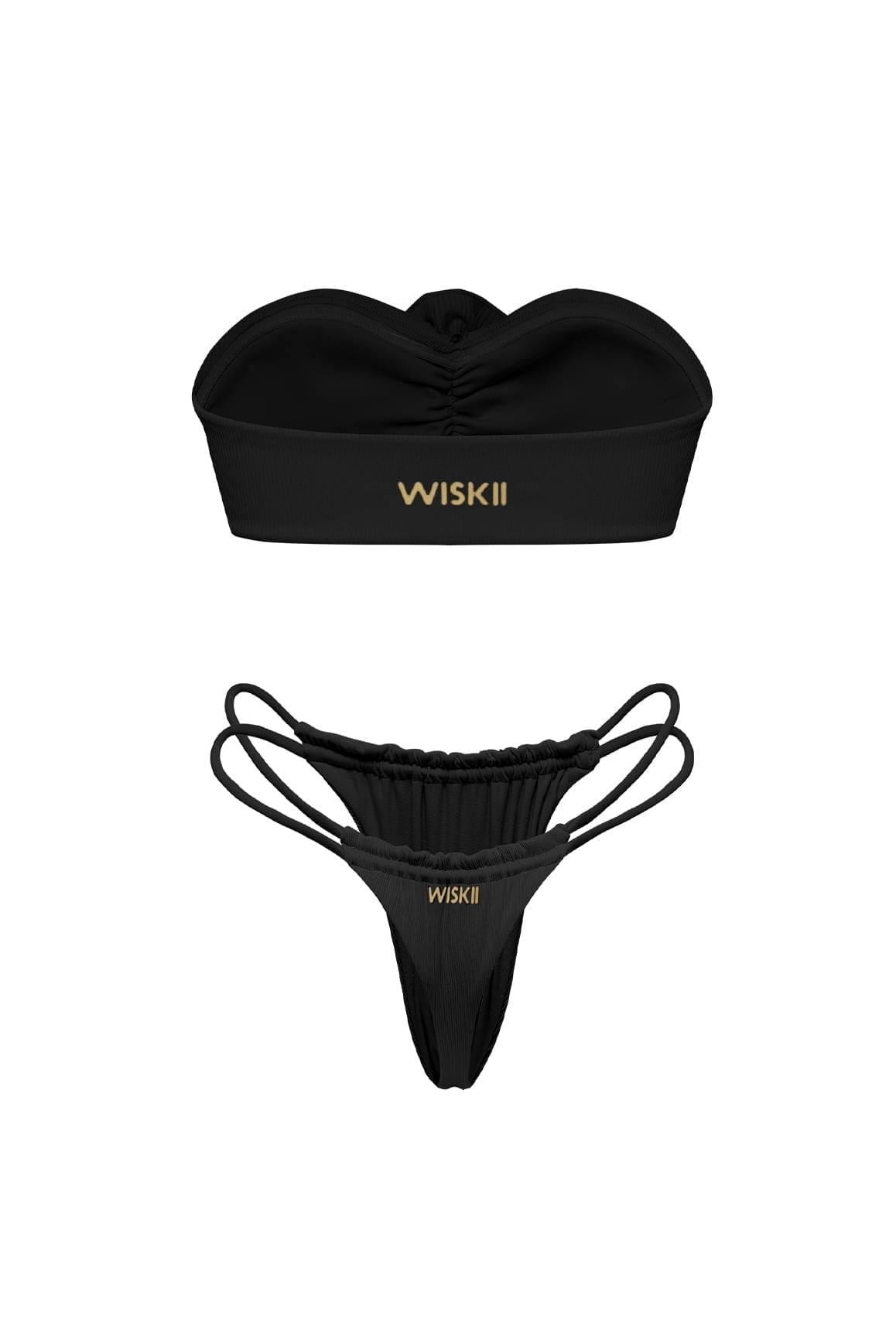 Riviera Floral Strapless Bikini Set - WISKIIWS465468blackS