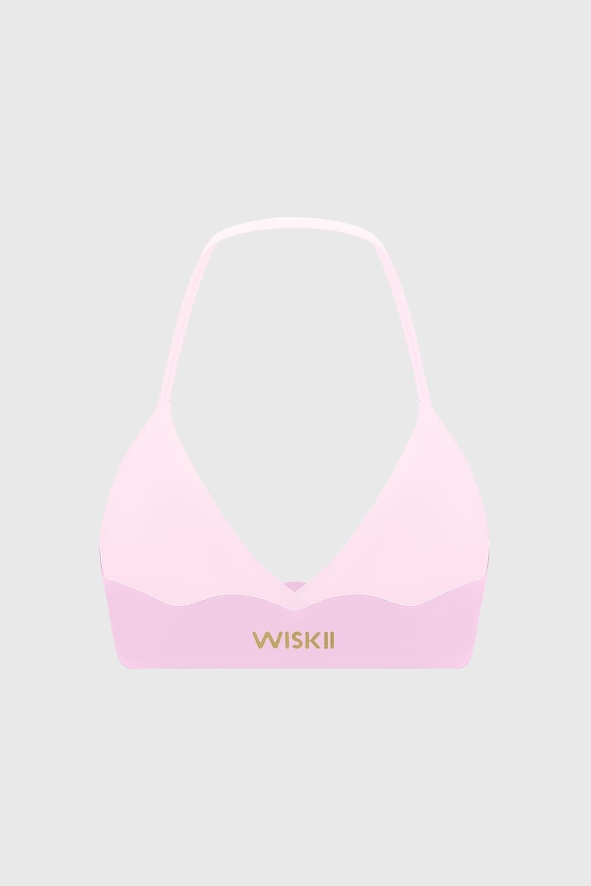 Riviera Scallop Contrast Halter Bra - WISKII - Sports Bra