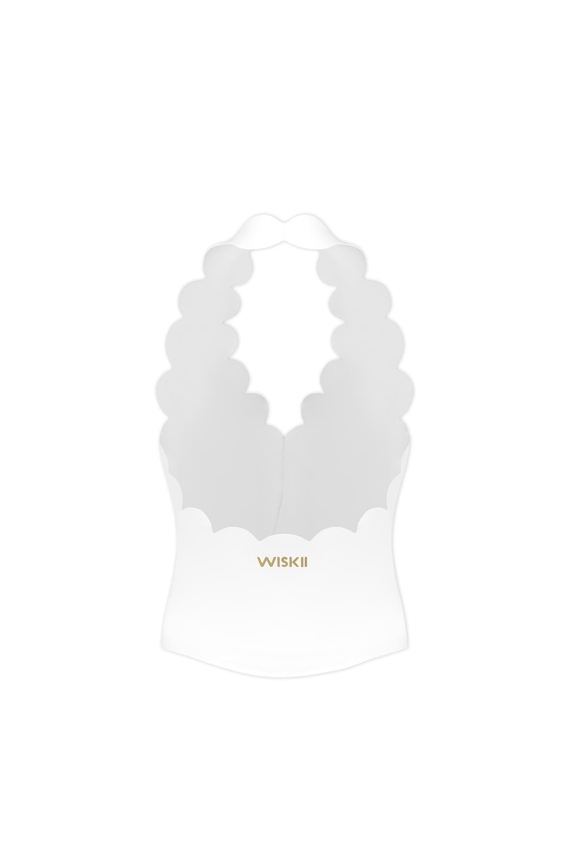 Riviera Scallop Halter Bra Tank - WISKIIWS569ivoryS