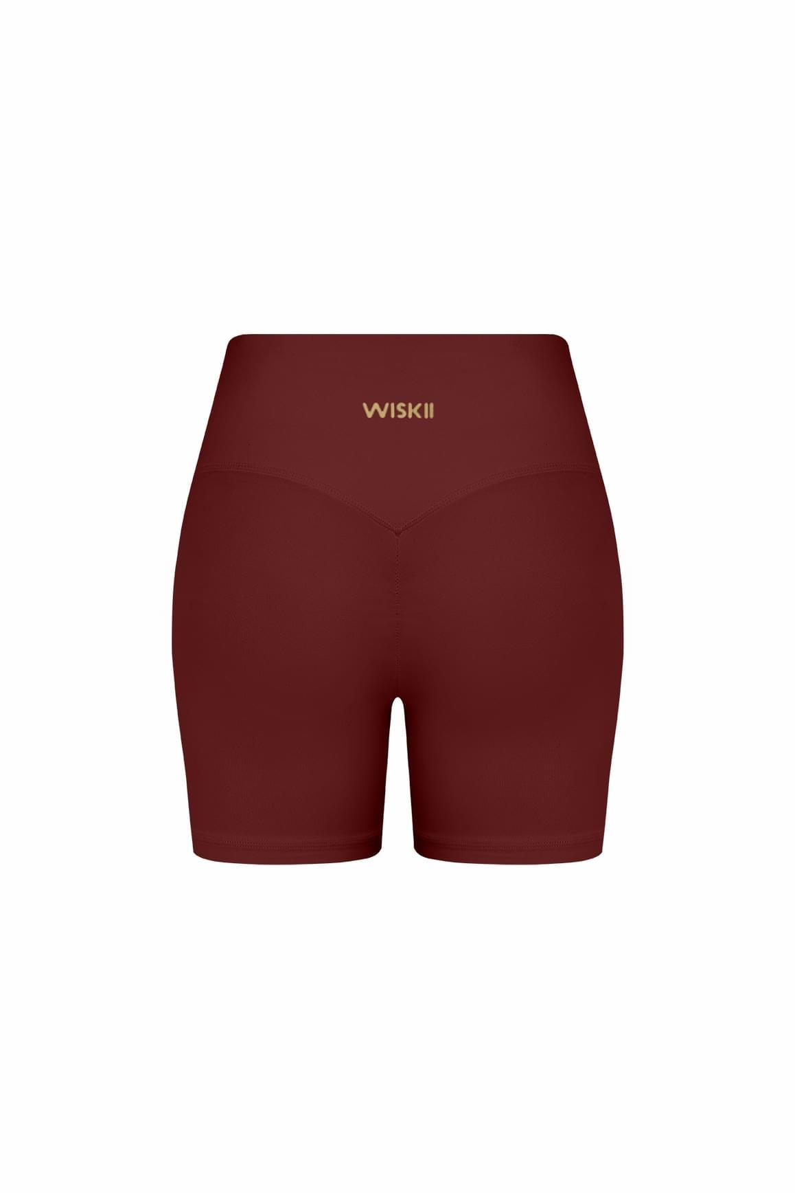 WISKII Riviera V腰皺褶短褲，採用輕盈面料，展現高V腰與修身皺褶設計。