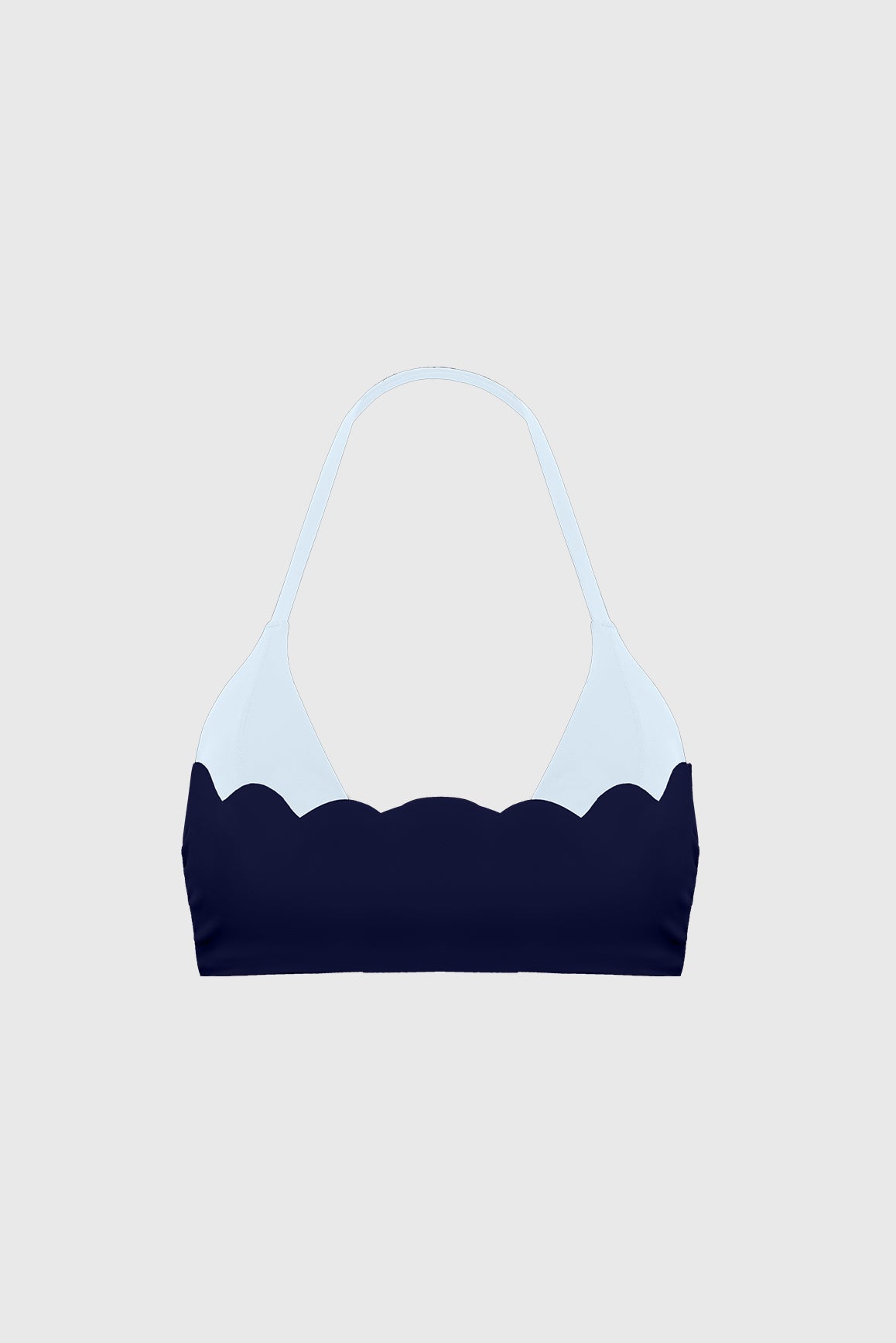 Scallop Contour Halter Bra - WISKIIWS682midnightcapriS