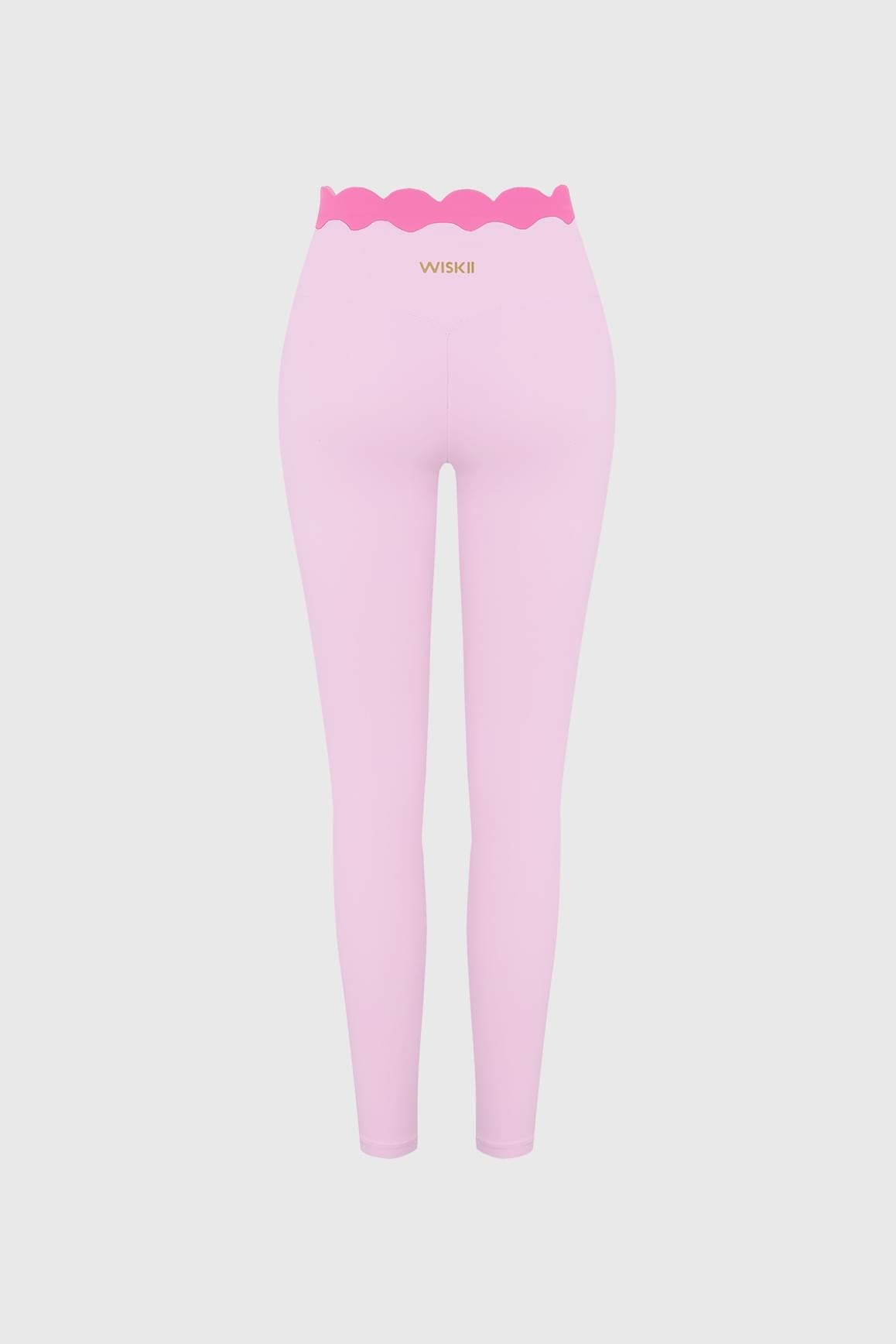 Scallop Contrast Scrunch Legging - WISKII - Leggings