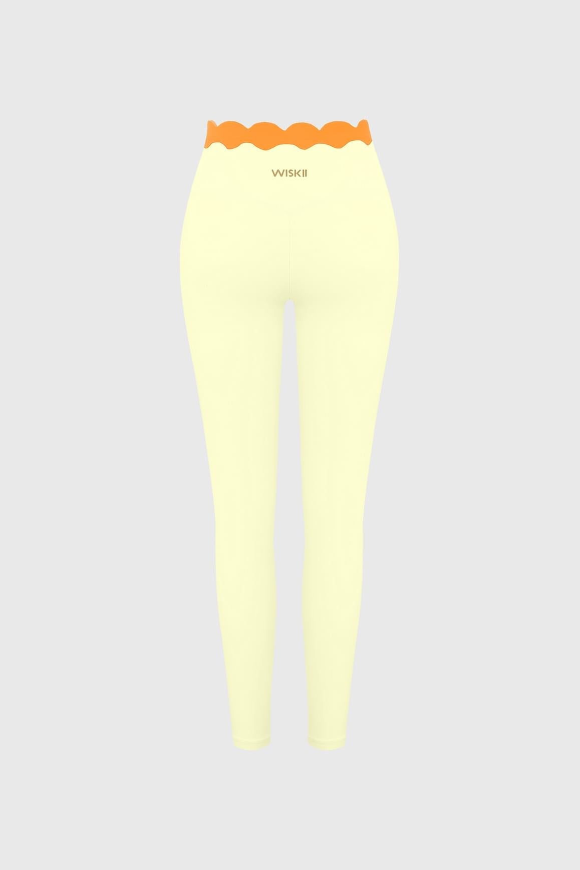 Scallop Contrast Scrunch Legging - WISKII - Leggings