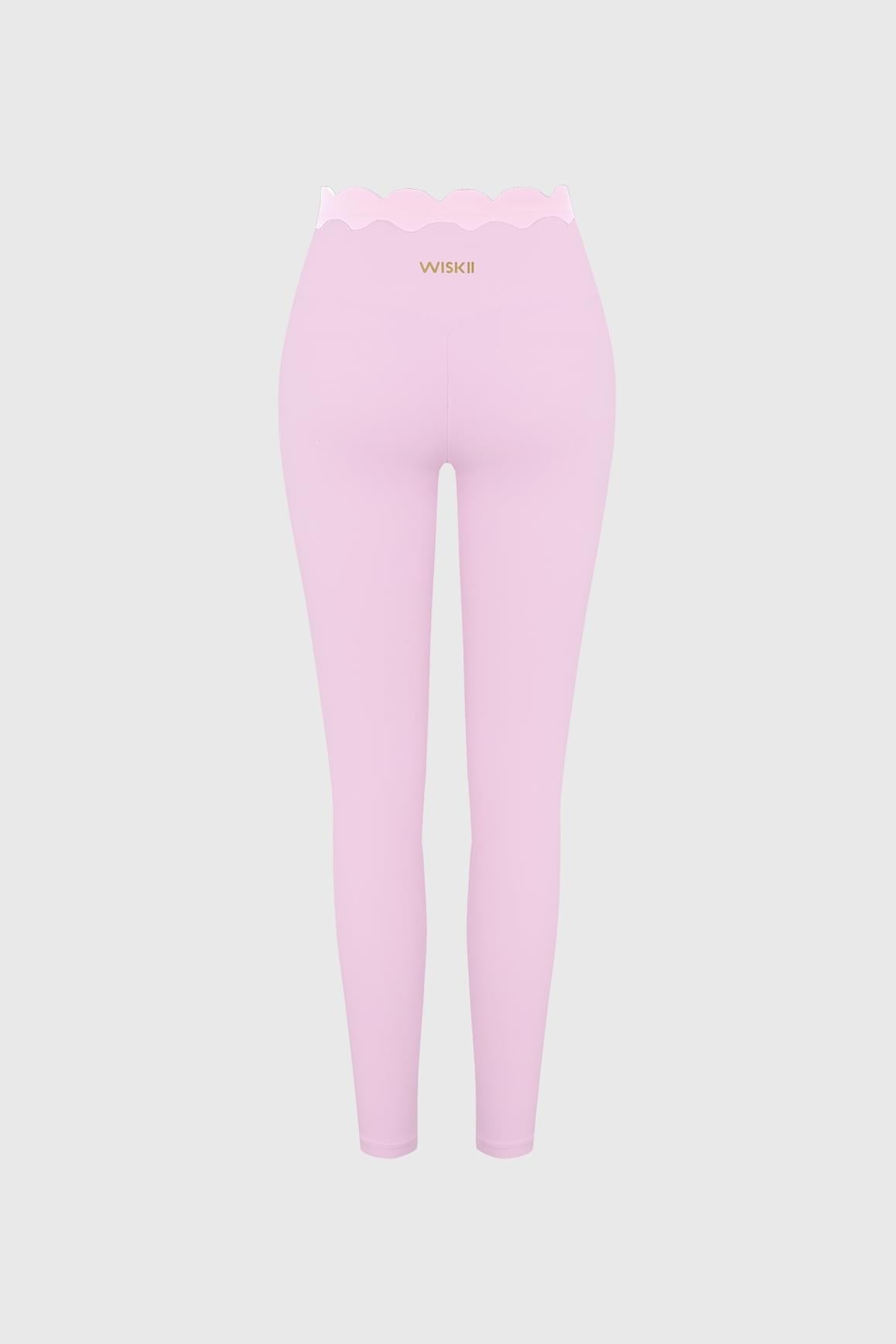 Scallop Contrast Scrunch Legging - WISKII - Leggings