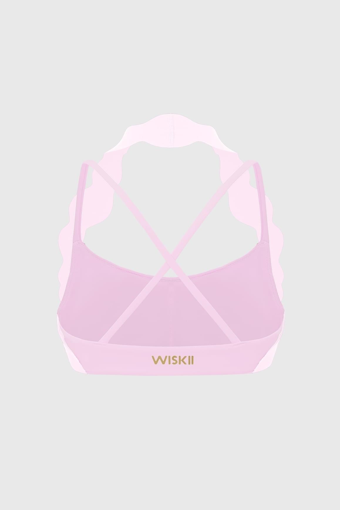 Scallop-Halter Contrast Bra - WISKII - Tank Bra