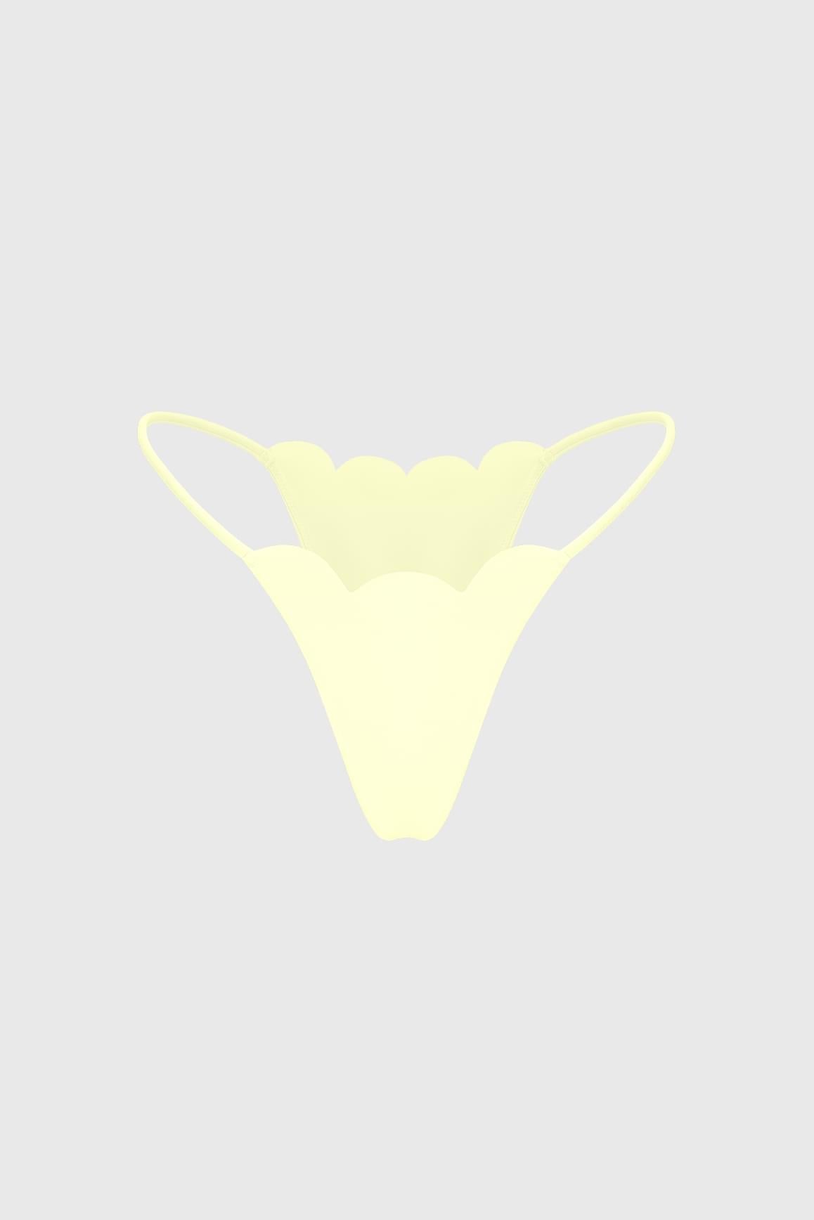 Scallop High-Leg Bikini Bottom - WISKIIWS693limoncelloS