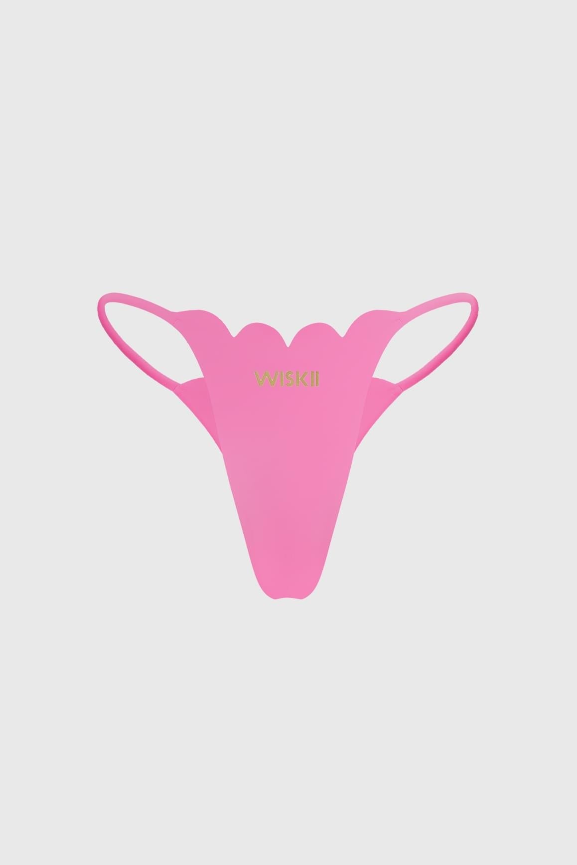 Scallop High-Leg Bikini Bottom - WISKIIWS693pinkhollywoodS