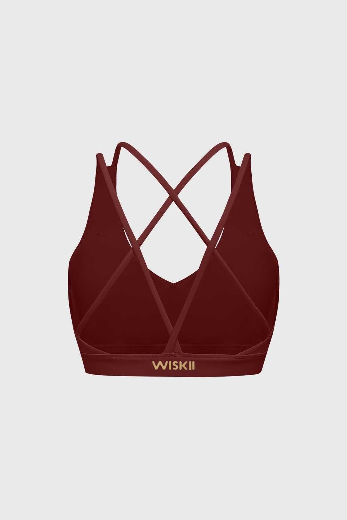 Scoop Neck Crossback Bra - WISKII - Sports Bra