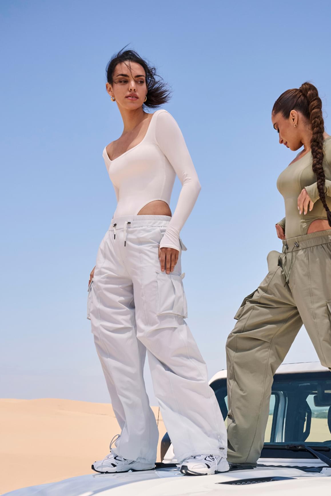 Scoop Neck Long Sleeve Bodysuit - WISKIIWS374ivoryS