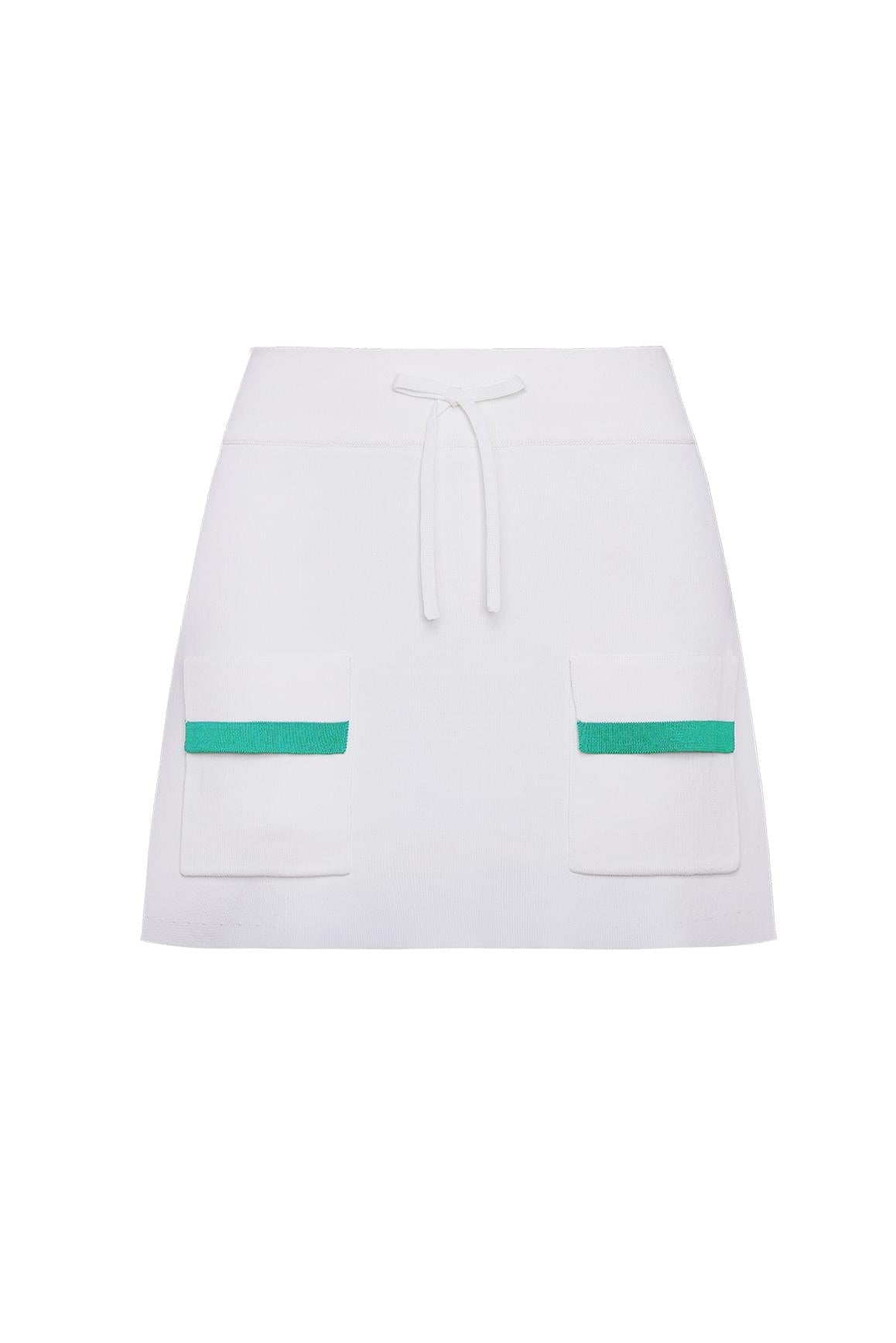 Serene Bow Knit Skirt - WISKIIWS482blancS