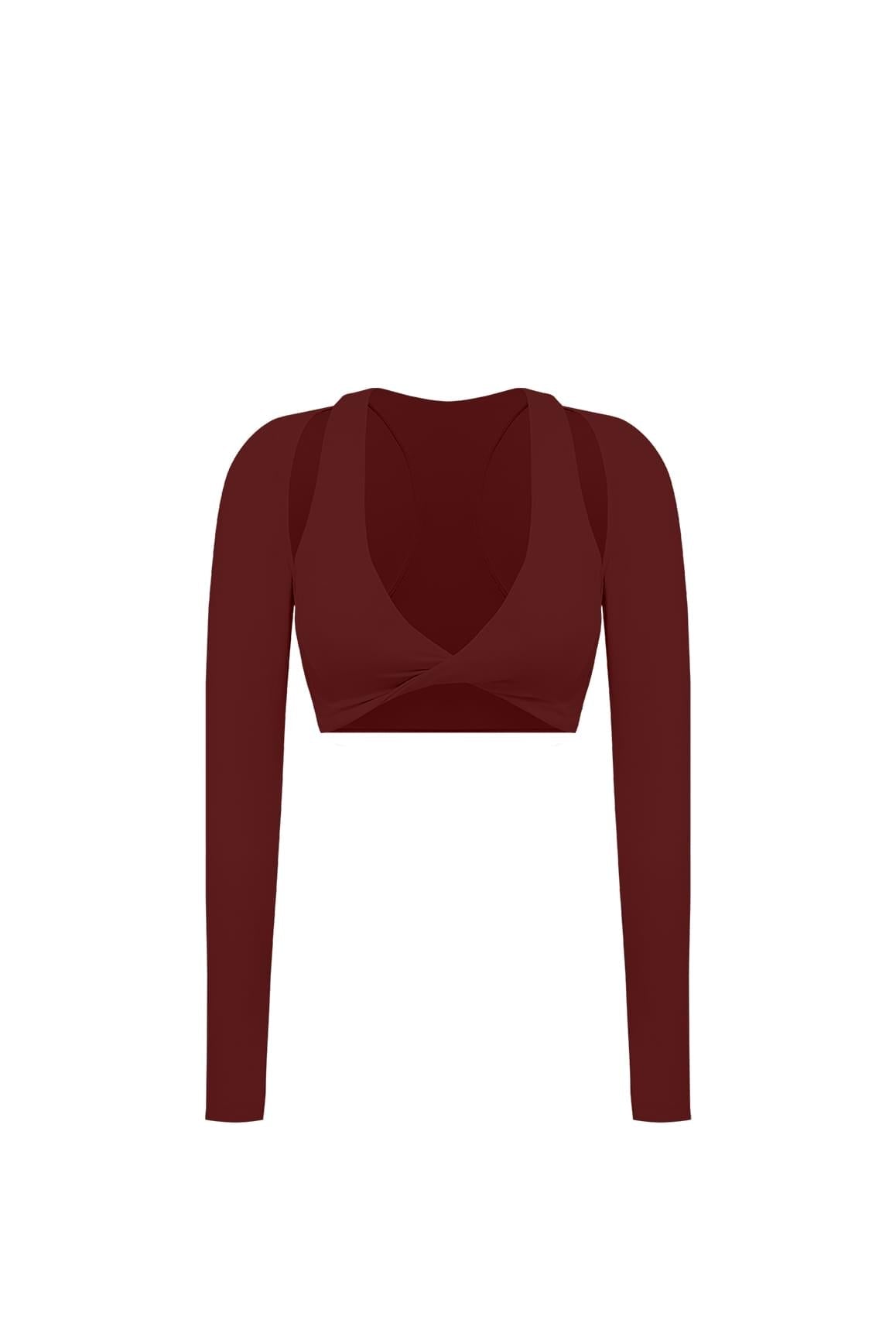 Twist-Front Shoulder Cut Crop Top - WISKII - Crop Tops