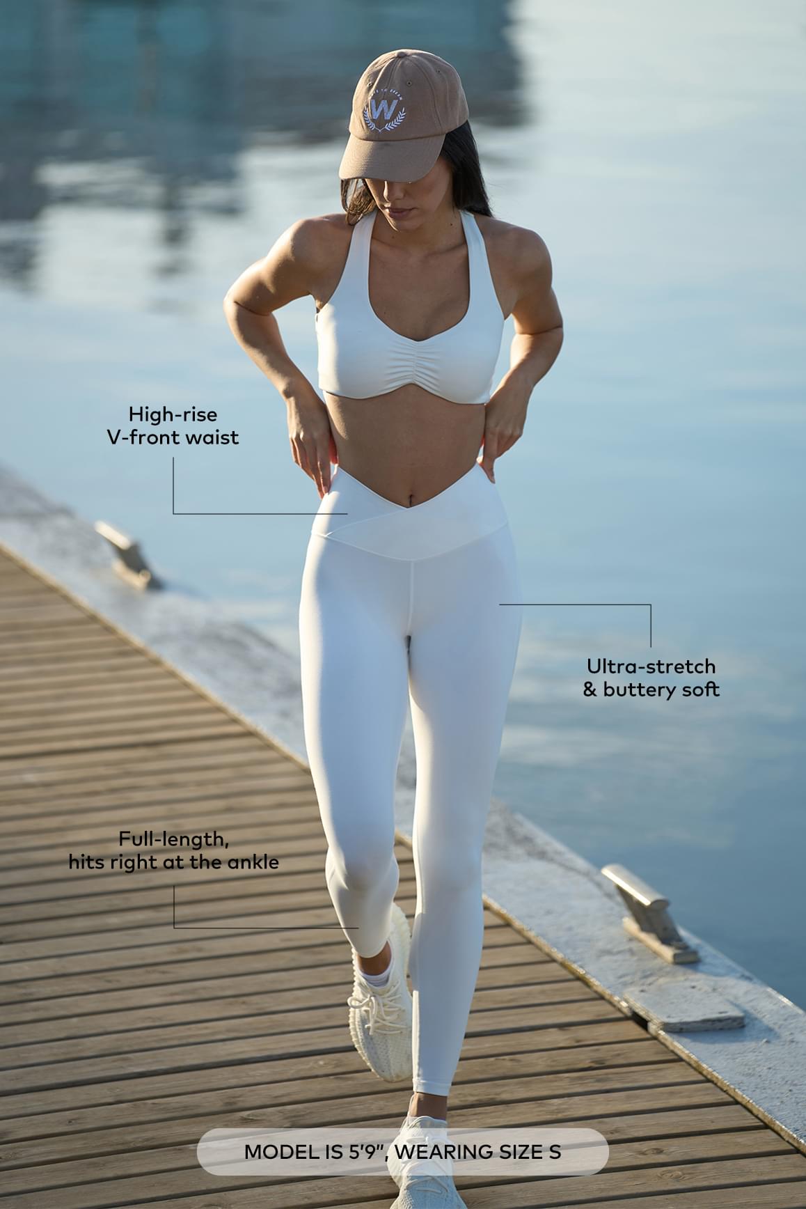 V-waist Yoga Legging - WISKIIWS240ivoryS
