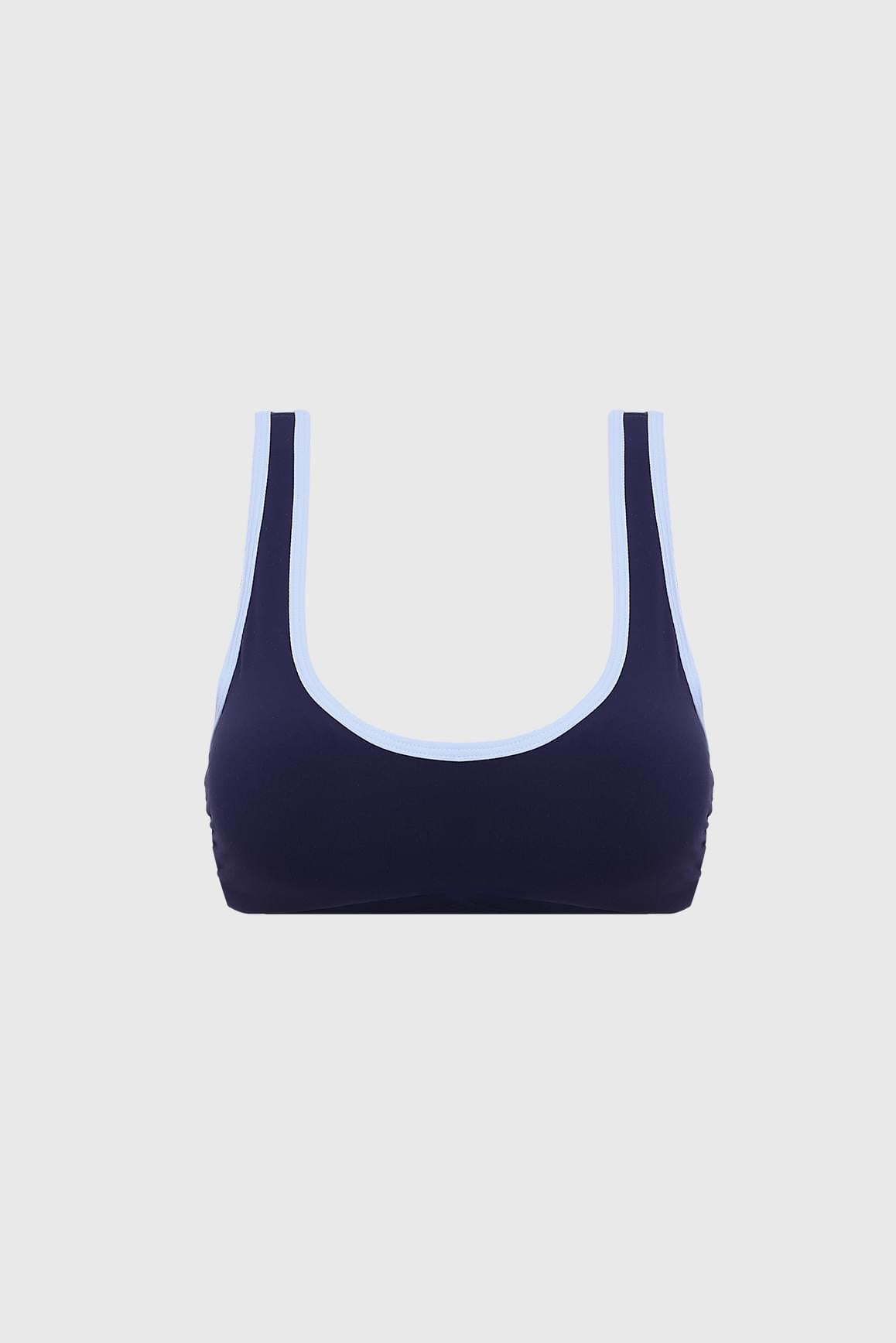Vintage Contrast Piping Bra - WISKII - Sports Bra