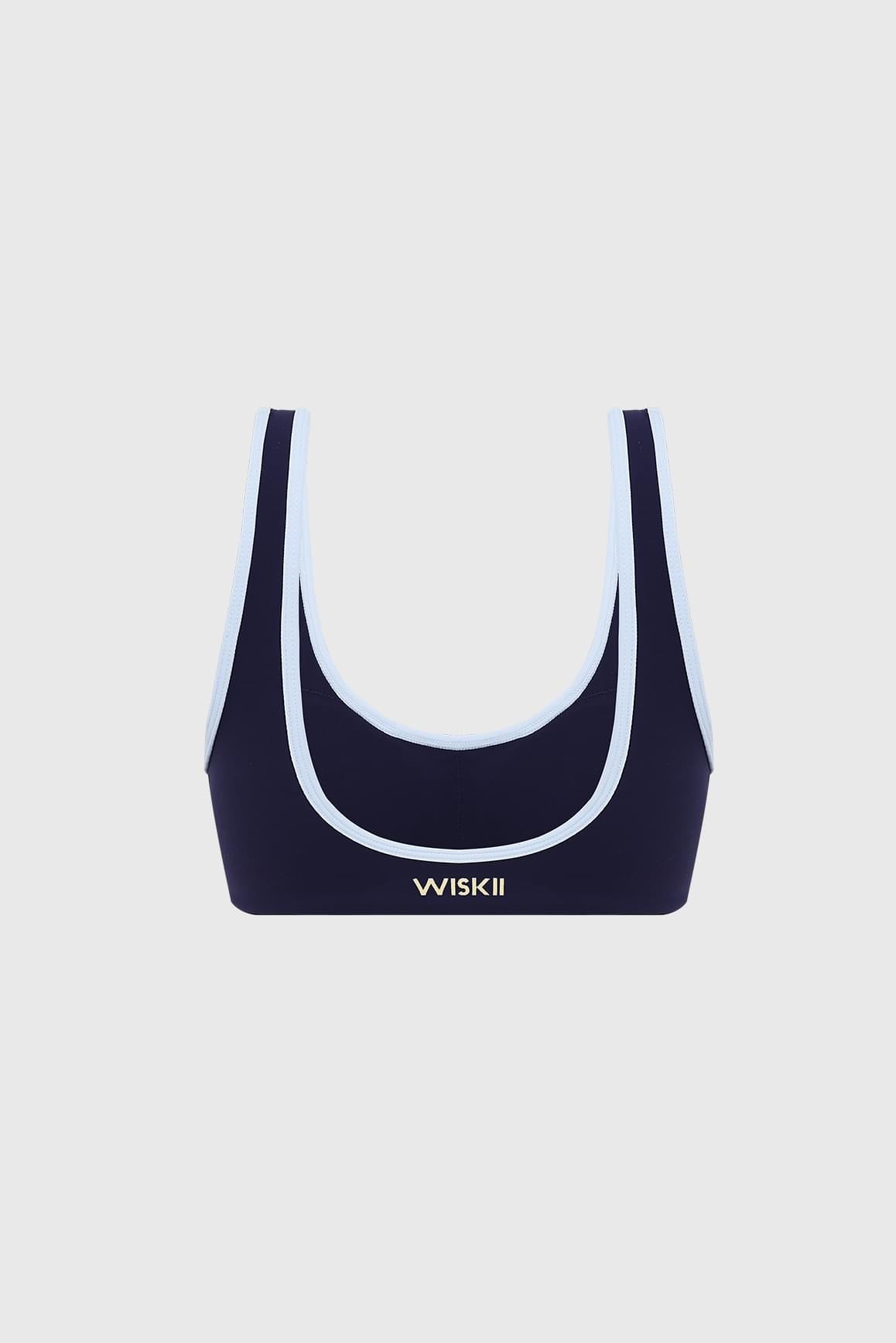 Vintage Contrast Piping Bra - WISKII - Sports Bra