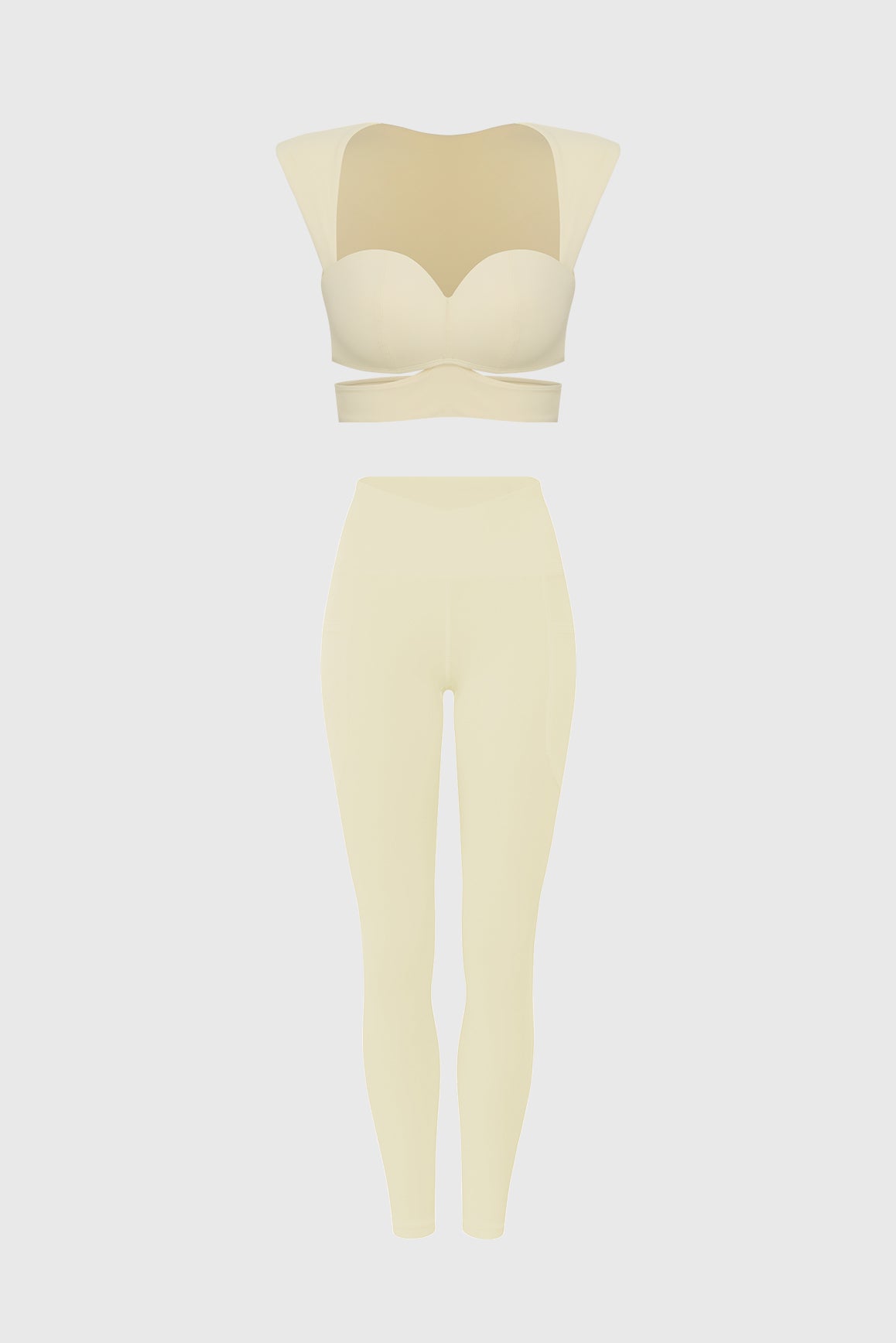 Elegant Corset Sports Bra + V-Waist Utility Legging