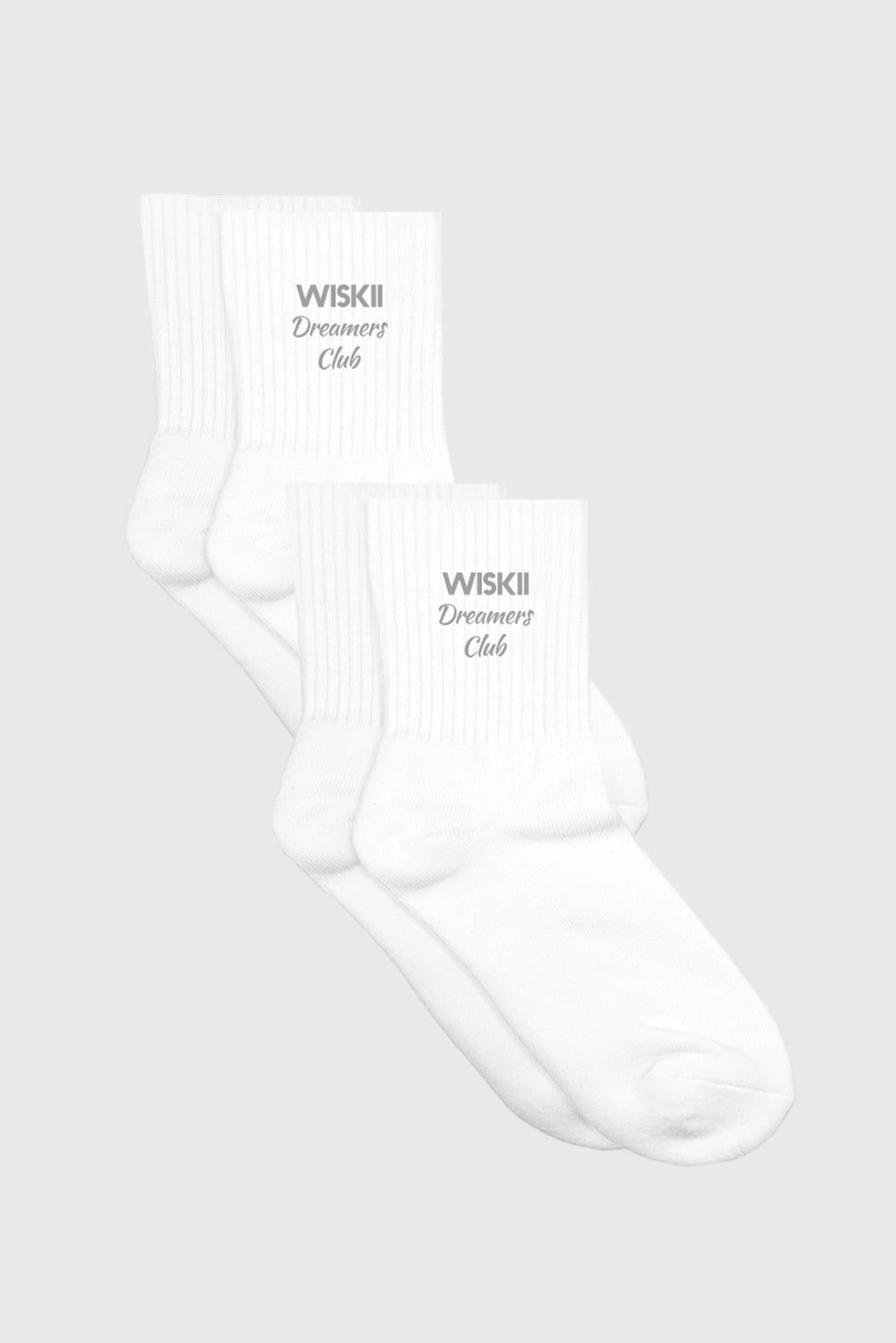 WISKII Dreamers Club Socks 2-Pack - WISKIIWS003silvergreyOneSize2Pack