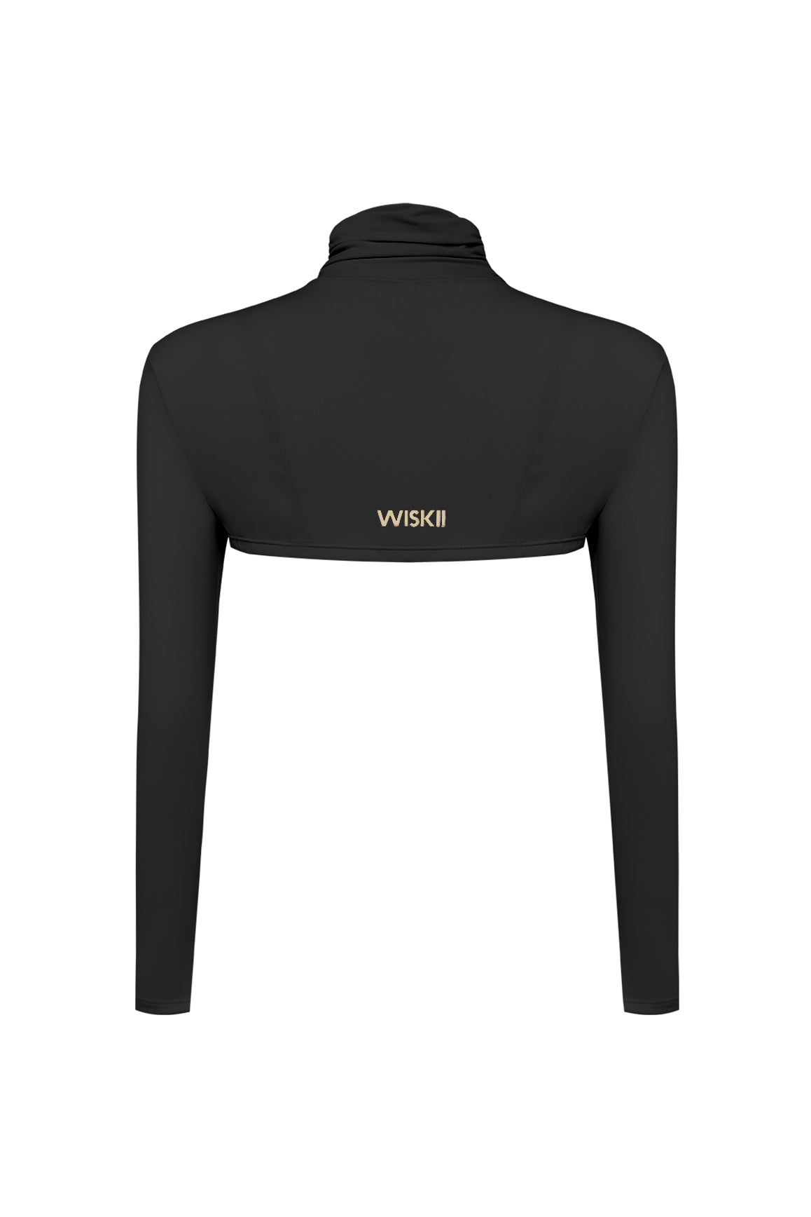 Long Sleeve High Neck Layering Top | Black| WISKII Active