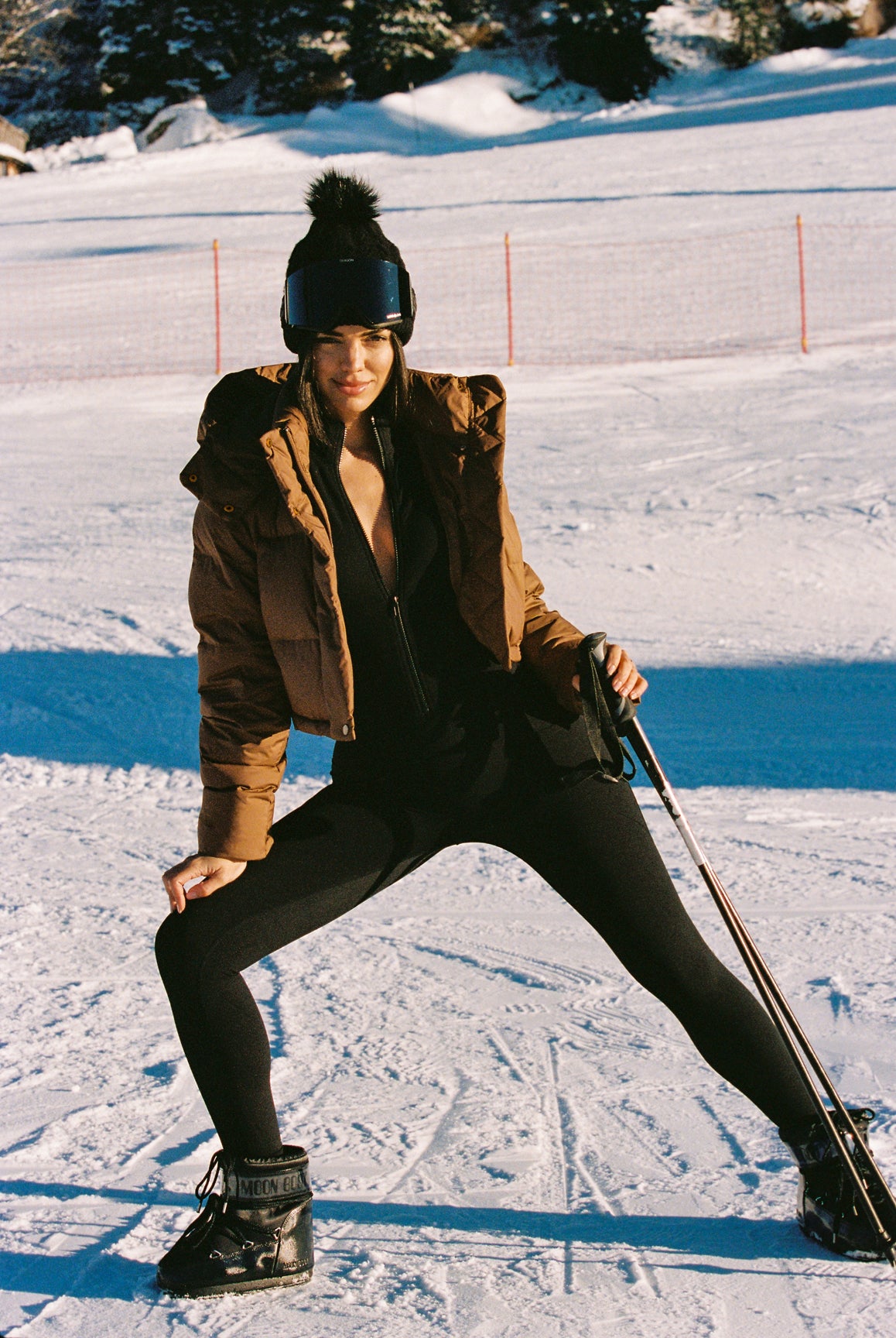 WISKII long sleeve half-zip full length unitard in a stylish fit, showcasing the sleek design and fabric texture.