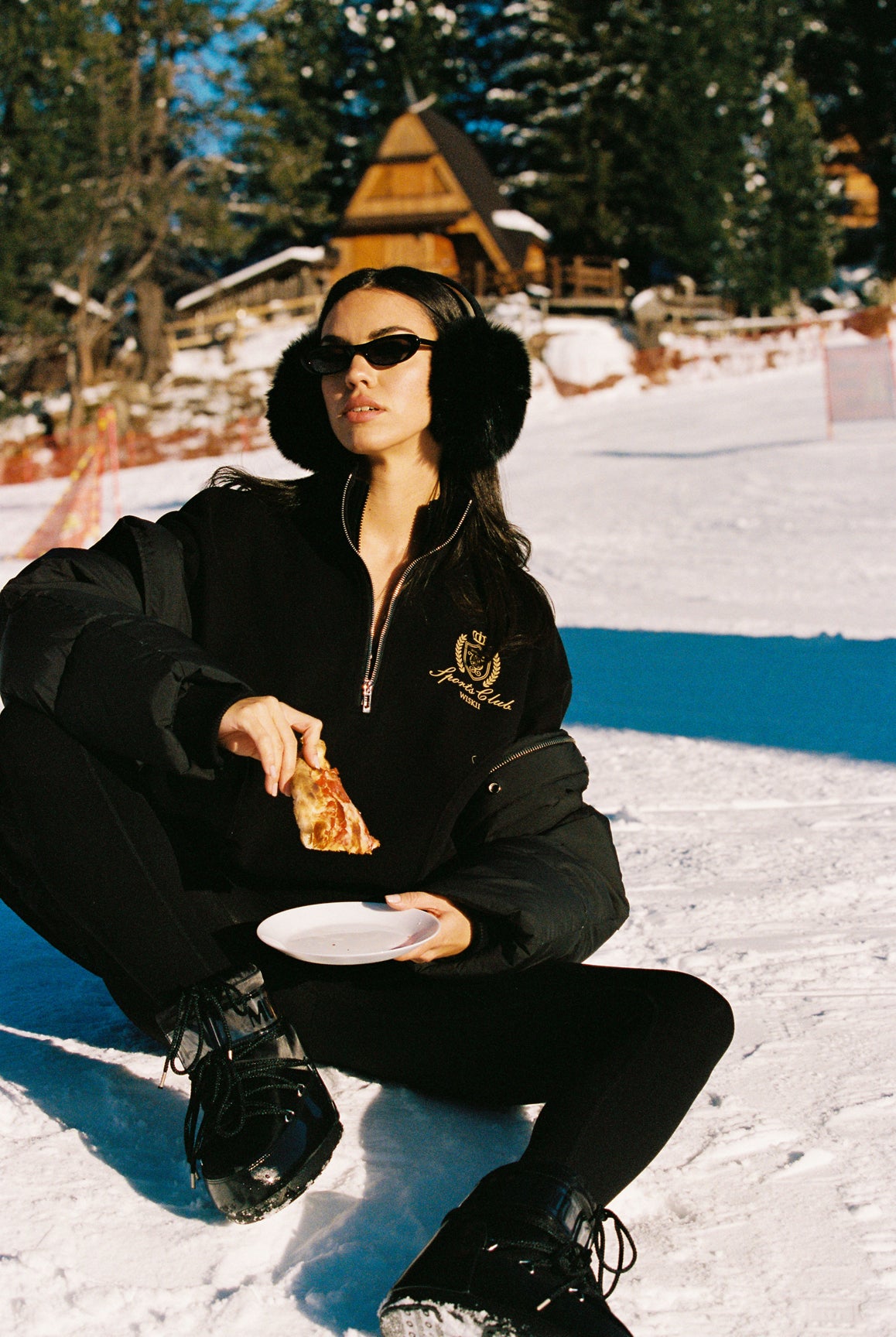 Retro warm half-zip polo sweatshirt in soft fabric, featuring a relaxed fit, by WISKII, ideal for cozy loungewear.