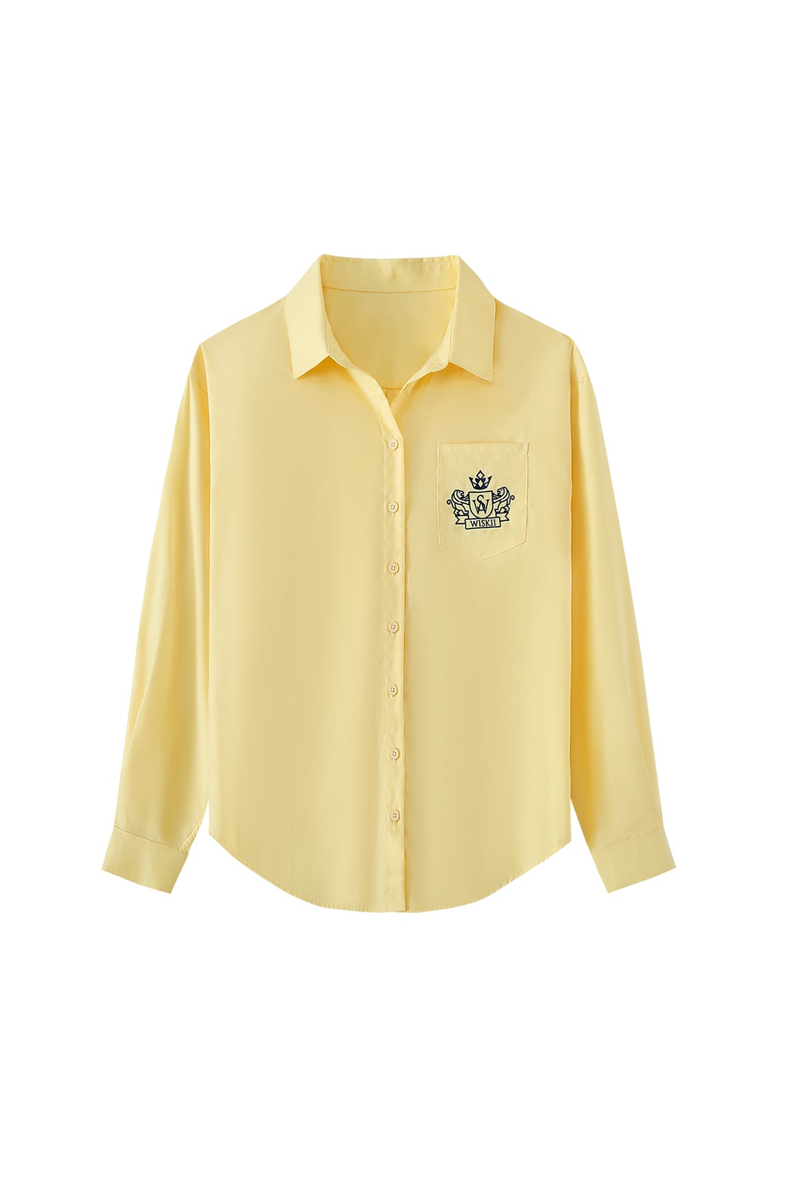 WISKII Riviera relaxed cotton shirt in a light color, showcasing a casual design and short sleeves.