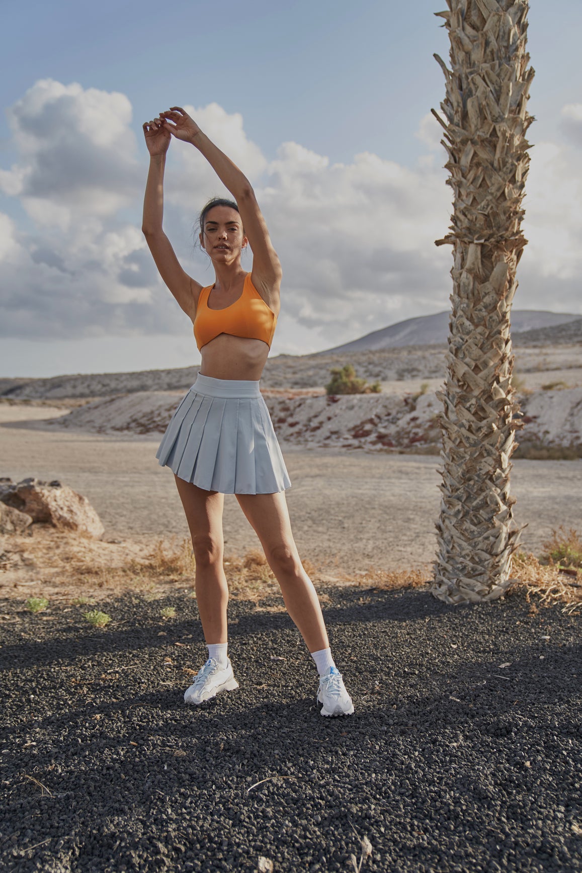 Aラインプリーツスカート