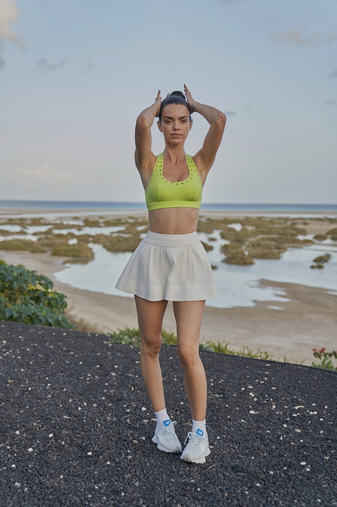 WISKII Sun Protection Advantage Skirt in ivory, lightweight skirt with UV protection, casual style, and comfortable fit.