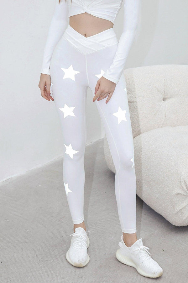 model wears a WISKII Static Reflective Leggings