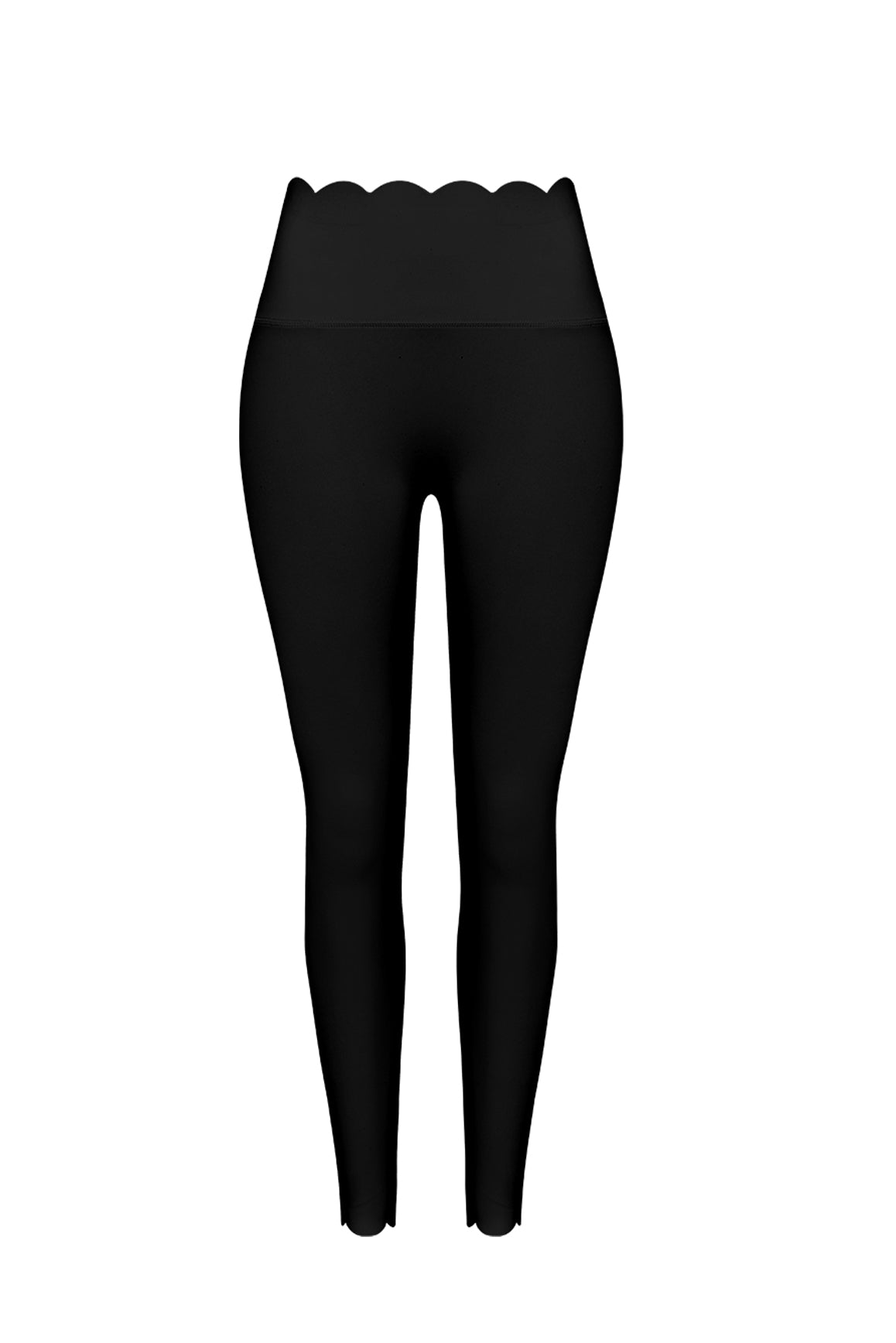 High-Waist Scallop Scrunch Legging