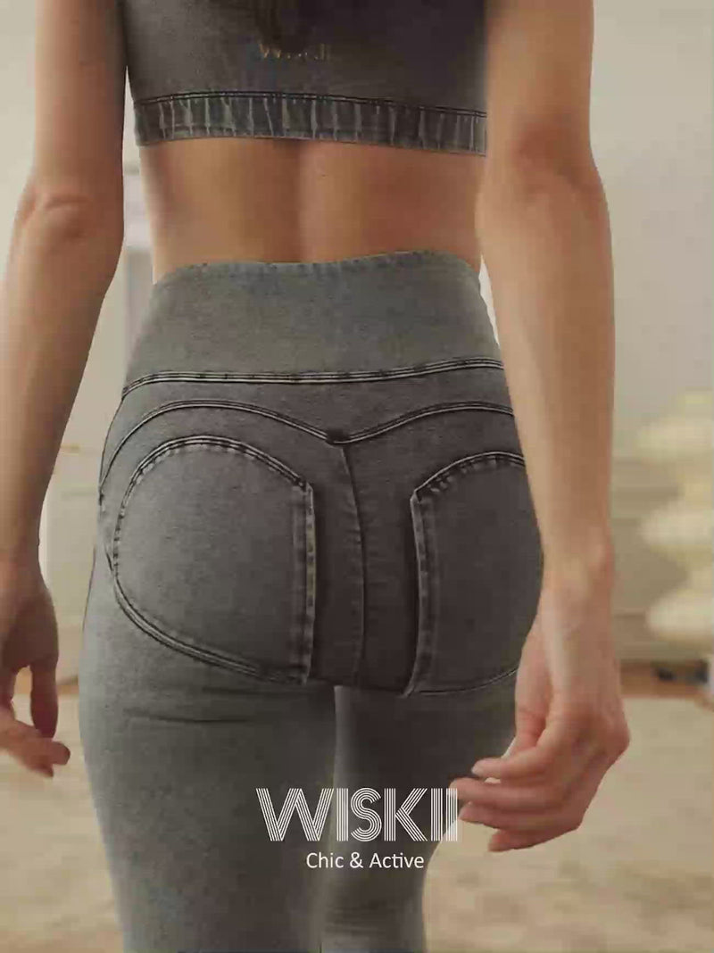 model wears WISKII buttonhook beyond leggings