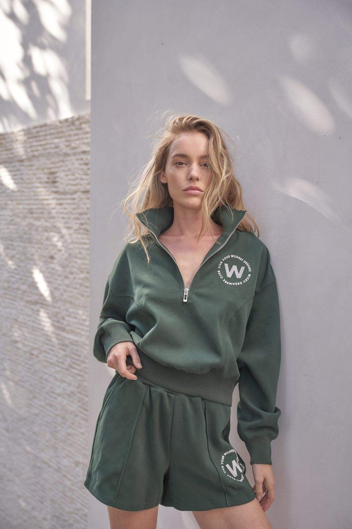 Leisure Half-zip Sweatshirt - WISKIIWS254noblegreenS
