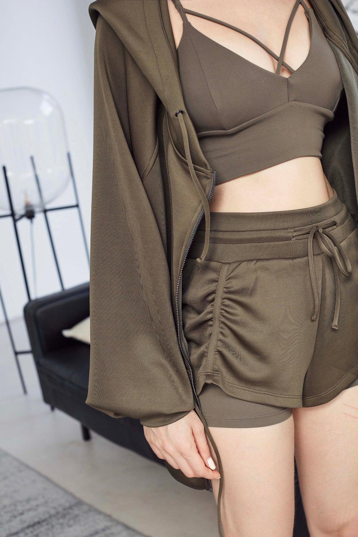 WISKII Over-sized Angel Jacket in Olive Green